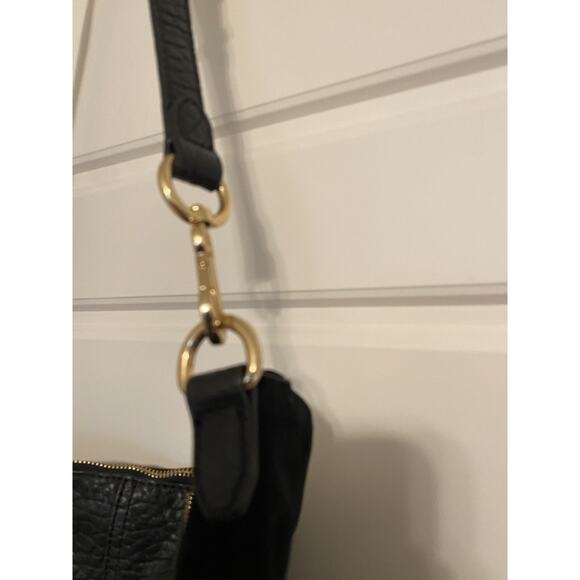 Vince Camuto Purse Bag Black Pebbled Leather Snap & Zip Multi Compartment - Picture 6 of 16